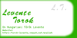 levente torok business card